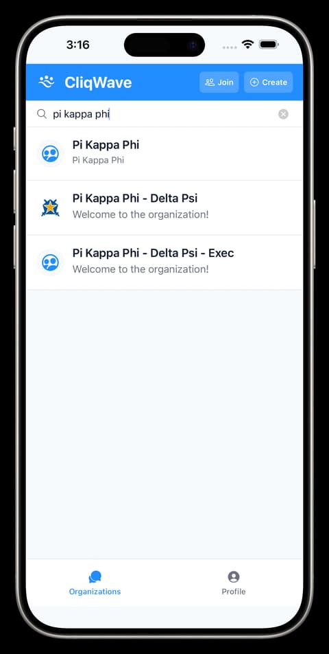 CliqWave calendar with committee events