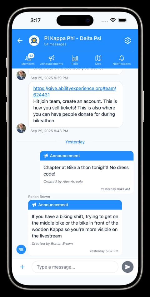 CliqWave accountability feed celebrating points